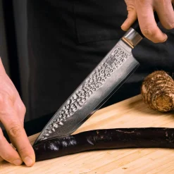 KOTAI Japanske Knive > Pakka Damascus Gyuto Kokkekniv 20 cm, Pakkatræ