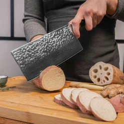 Best KOTAI Pakka Damascus Hakkekniv 19 cm, Pakkatræ