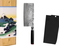 Best KOTAI Pakka Damascus Hakkekniv 19 cm, Pakkatræ