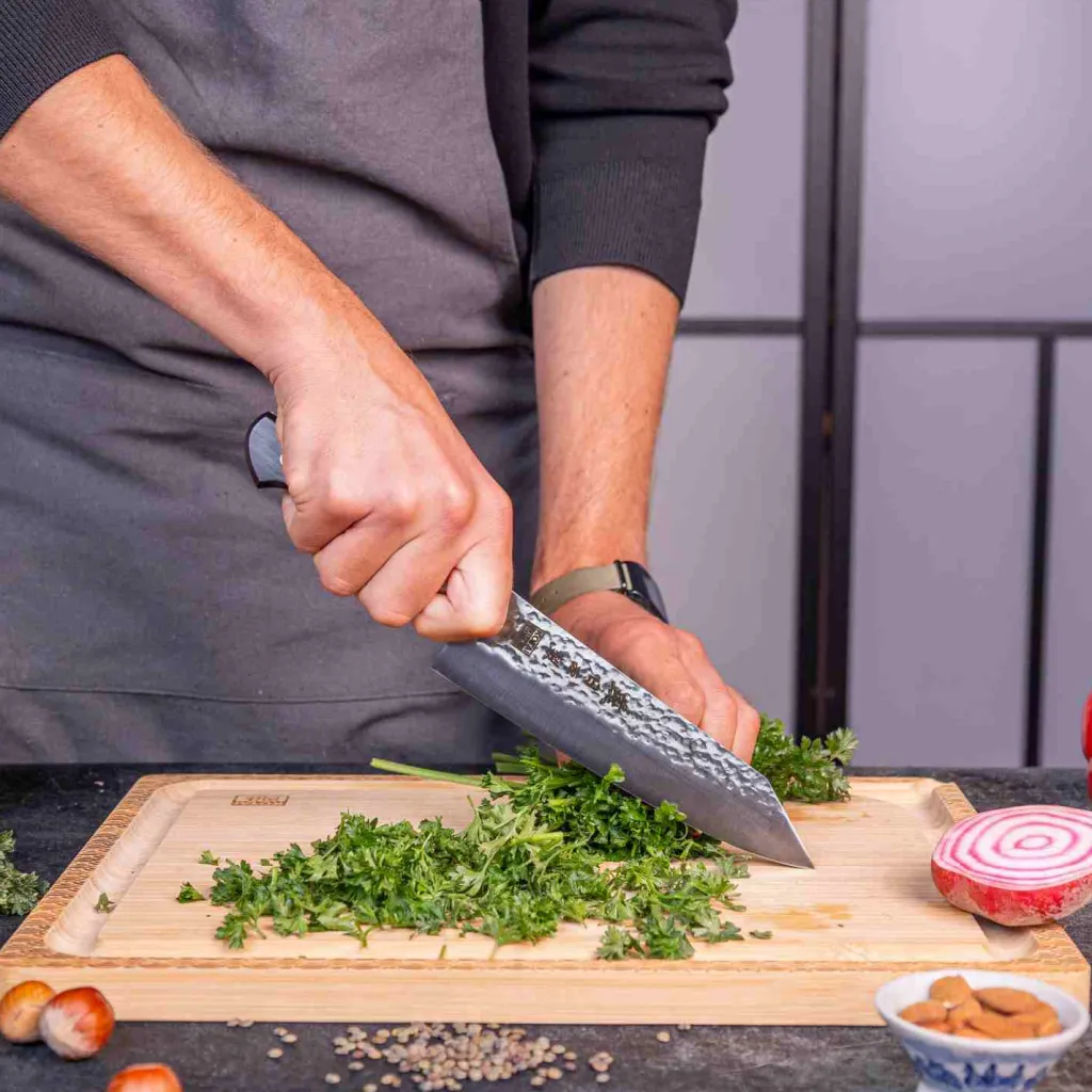 Hot Tsubame Santoku Kniv 18 cm, Pakkatræ Japanske Knive