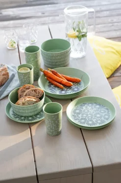 Hot BLOMSTER Dyb Tallerken 24 cm, Nature Leaf Green Dybe Tallerkener