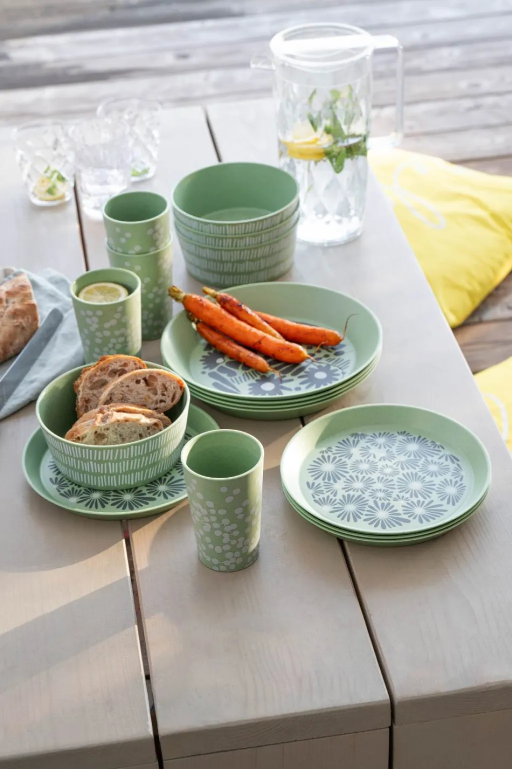 Hot BLOMSTER Dyb Tallerken 24 cm, Nature Leaf Green Dybe Tallerkener