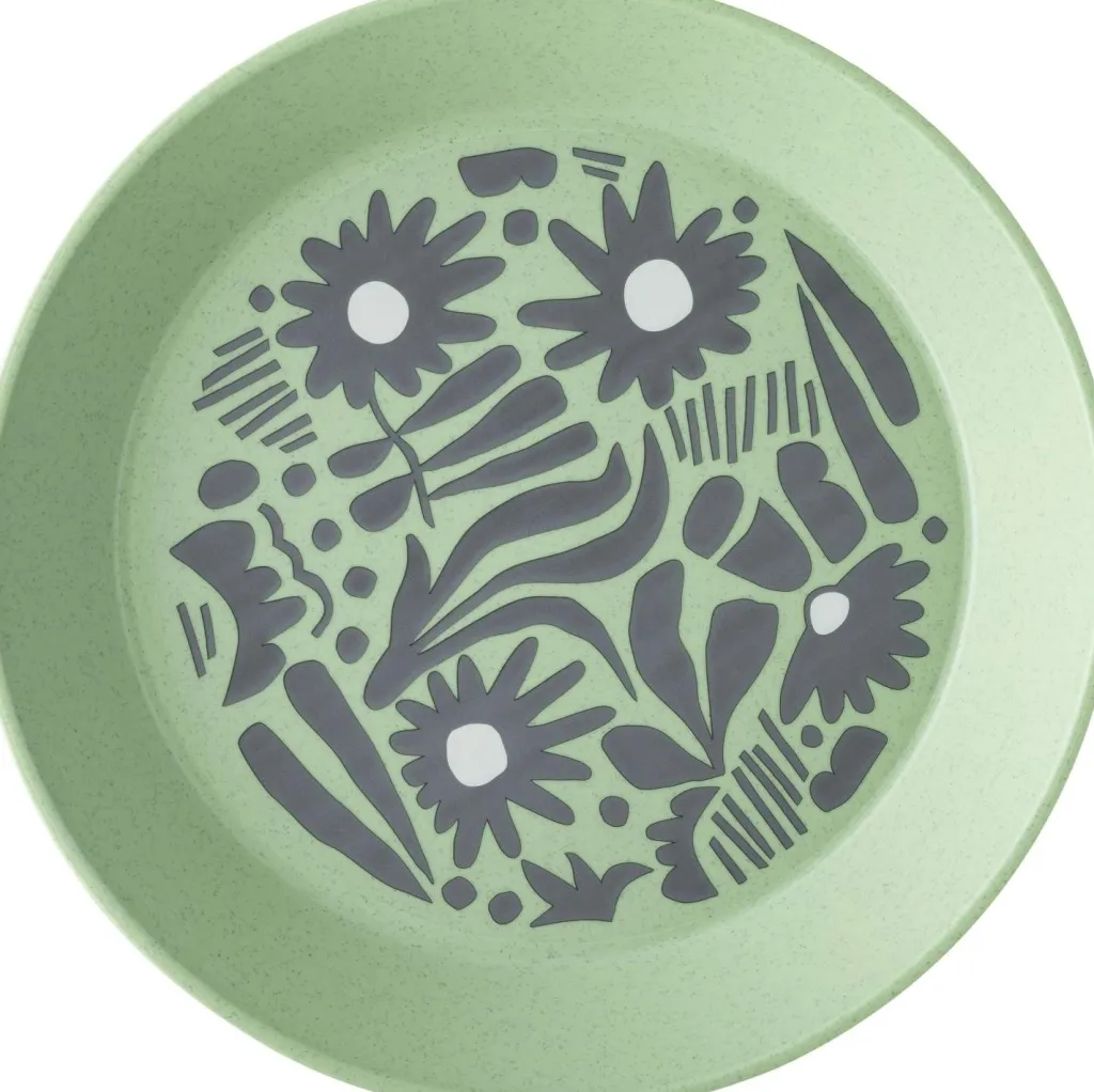 Hot BLOMSTER Dyb Tallerken 24 cm, Nature Leaf Green Dybe Tallerkener