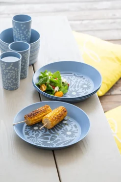Koziol Frokosttallerkener > BLOMSTER Tallerken 20,5 cm, Nature Flower Blue