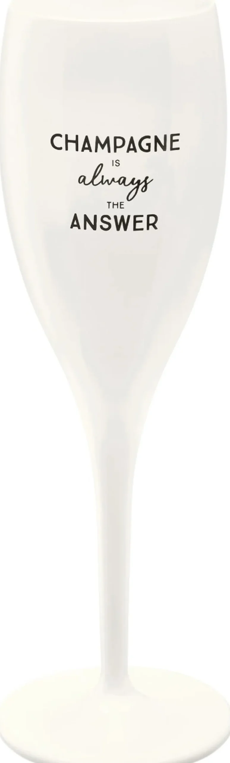 Sale CHEERS No. 1 Champagne Is Always The Answer Champagneglas 10 cl, Cotton White Champagneglas|Champagneglas