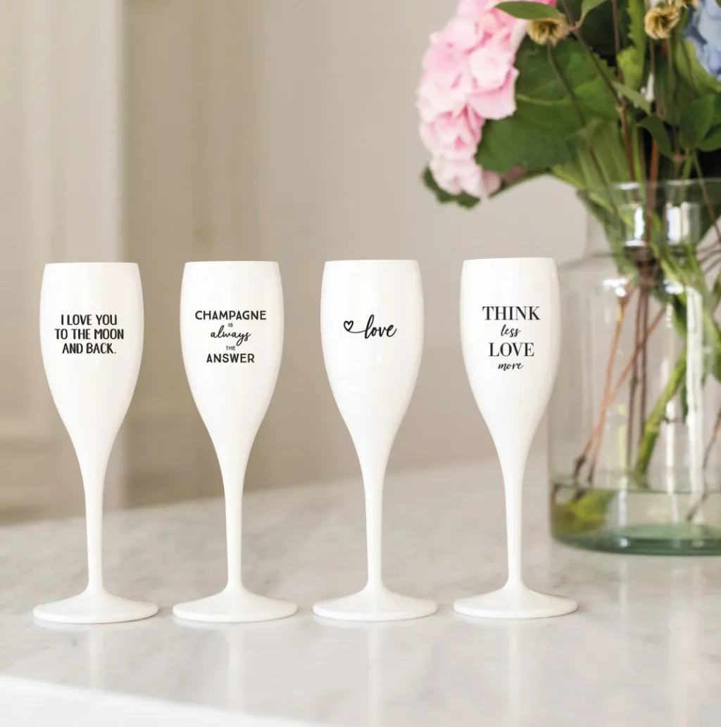 Sale CHEERS No. 1 Champagne Is Always The Answer Champagneglas 10 cl, Cotton White Champagneglas|Champagneglas