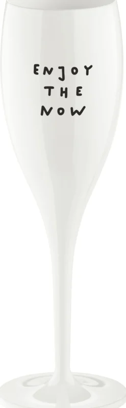 Koziol Champagneglas|Champagneglas > CHEERS No. 1 ENJOY THE NOW Champagneglas 10 cl, Cotton White