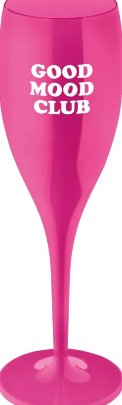 Clearance CHEERS No. 1 GOOD MOOD CLUB Champagneglas 10 cl, Glamour Pink Champagneglas|Champagneglas