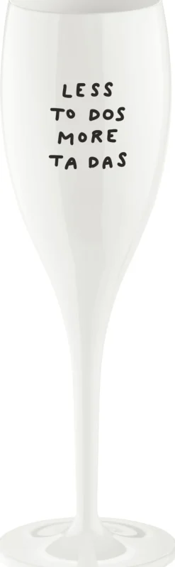 Clearance CHEERS No. 1 LESS TO DOS MORE TA DAS Champagneglas 10 cl, Cotton White Champagneglas|Champagneglas