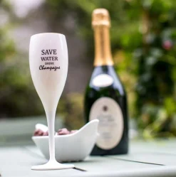 Discount Koziol CHEERS No. 1 Save Water Champagneglas 10 cl, Cotton White