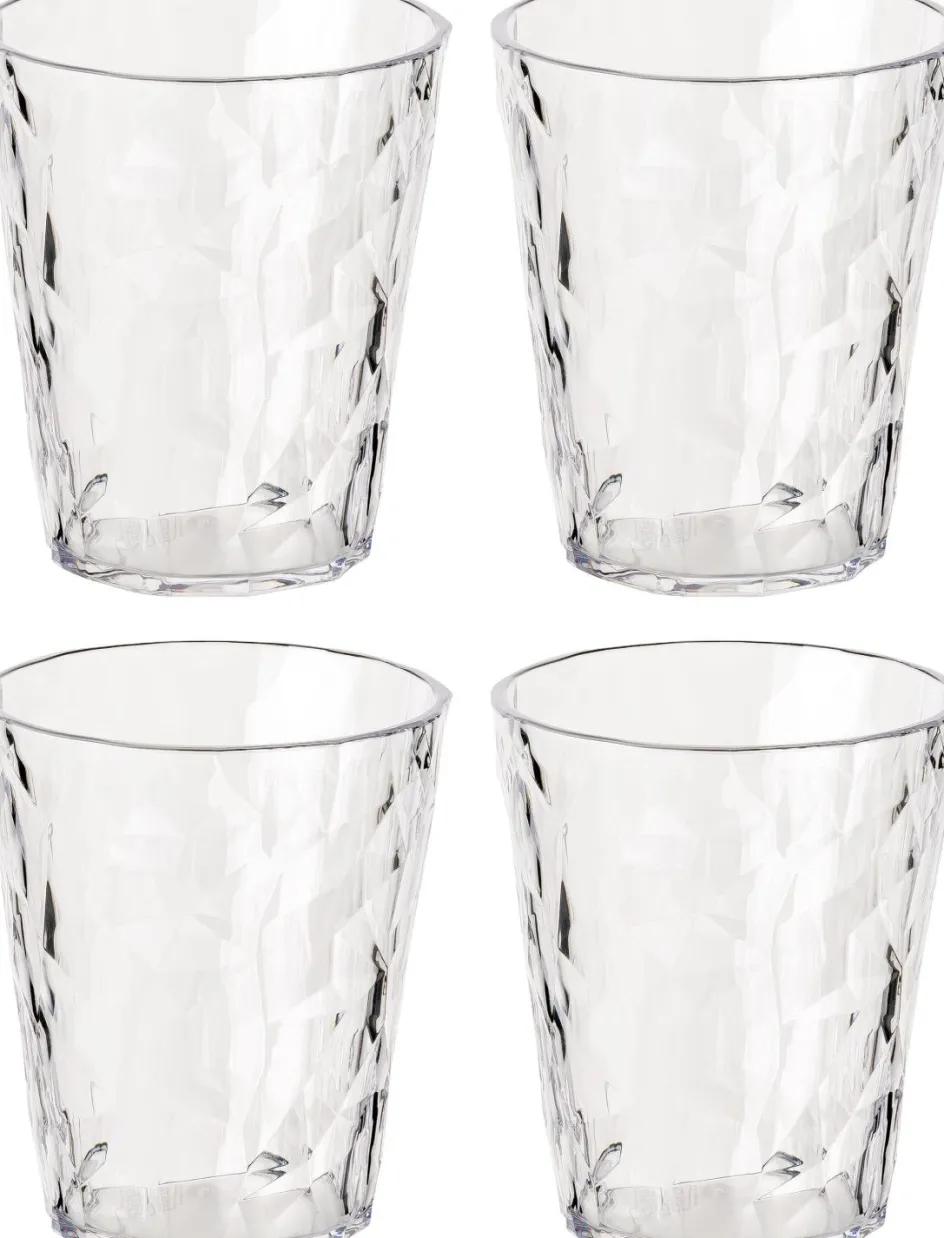 Hot Koziol CLUB No. 1 Vandglas 4 stk. 25 cl, Crystal Clear