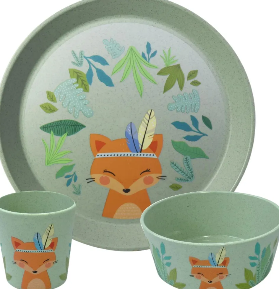 Clearance Koziol CONNECT HARRY Spisesæt, Organic Green