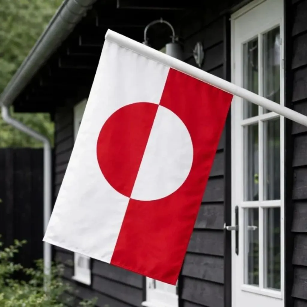 Langkilde & Søn Uderum > Facadestang m. Grøndlandsk Flag