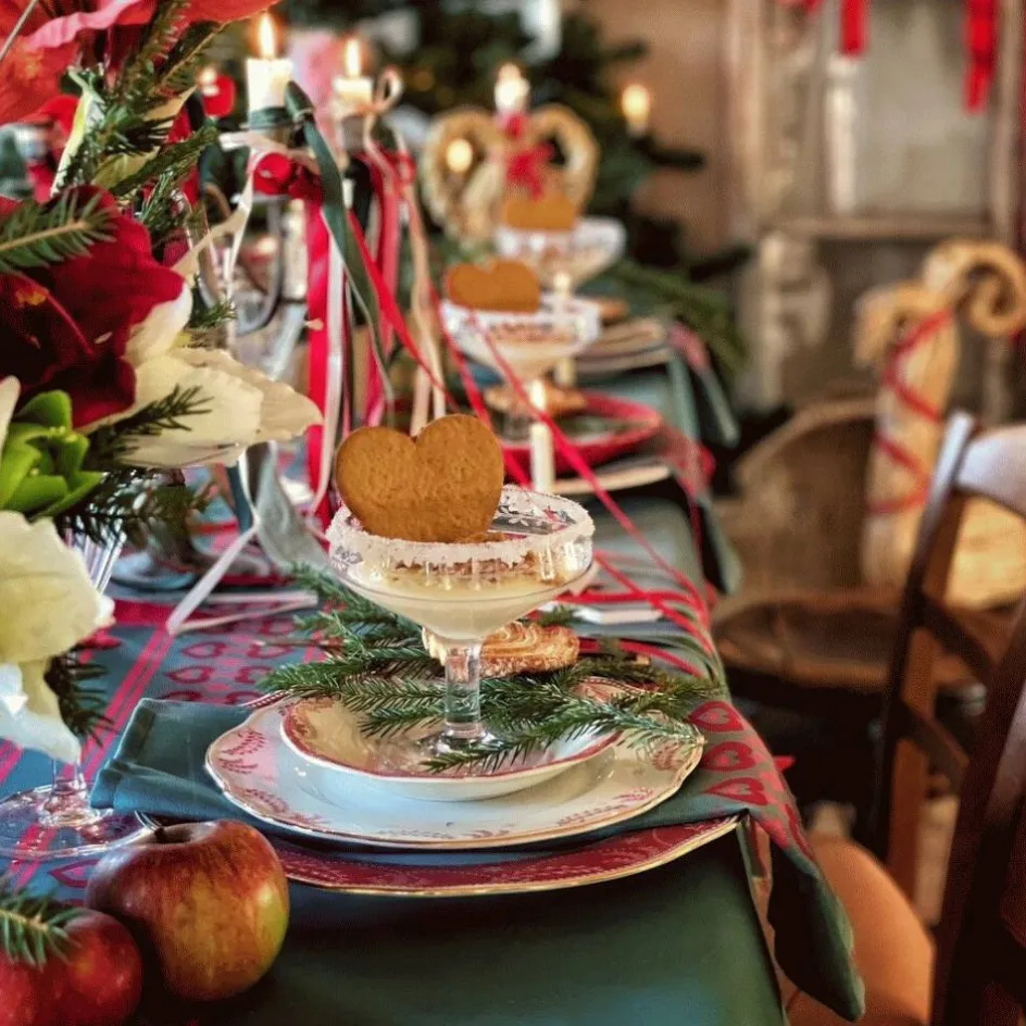 Outlet Langkilde & Søn Juleserviet 2 stk. 38x38 cm, Grøn