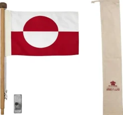 Sale Luksus Facadestang m. Grønlandsk Flag Uderum