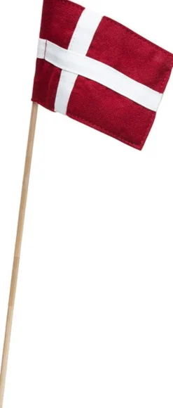 Best Flag på Træstang 30 cm, Orlogsrød Træfigurer Og Figurer