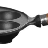 Le Creuset Pander > Æbleskivepande m. Træhåndtag 20 cm, Matte Black
