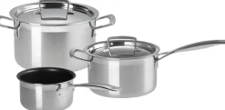 Discount 3-Ply Classic Grydesæt 3 Dele, Stål Gryder Og Kasseroller