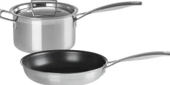 New Le Creuset 3-Ply Classic Stegepande- og Grydesæt 2 Dele, Stål