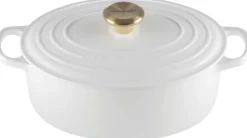 Clearance Le Creuset Signature Oval Støbejernsgryde 27 cm/4,1 L, White