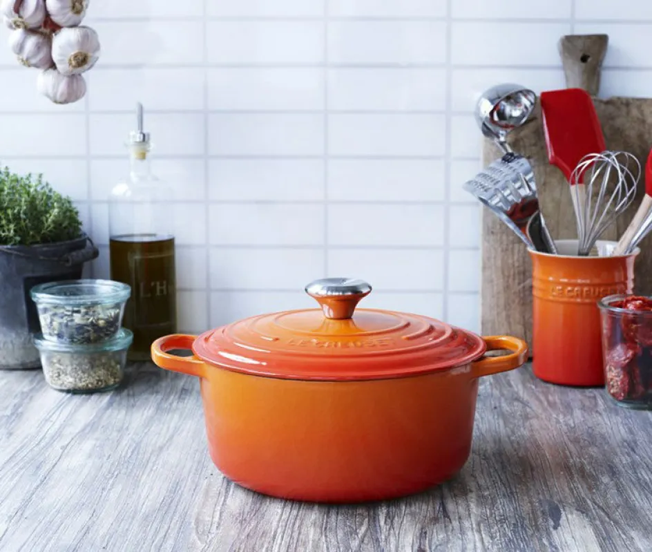 Online Le Creuset Signature Rund Støbejernsgryde 26 cm/5,3 L, Volcanic