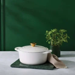 Discount Le Creuset Signature Rund Støbejernsgryde 24 cm/4,2 L, White