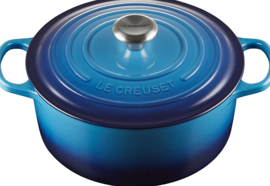 Le Creuset Signature Rund Støbejernsgryde 26 cm/5,3 L, Azure