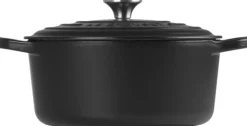 Discount Le Creuset Signature Rund Støbejernsgryde 22 cm/3,3 L, Matte Black