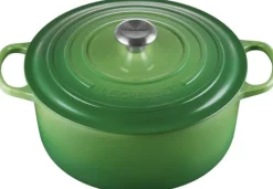Discount Le Creuset Signature Rund Støbejernsgryde 28 cm/6,7 L, Bamboo Green