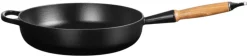 Online Le Creuset Signature Sauterpande m. Træhåndtag 28 cm, Matte Black