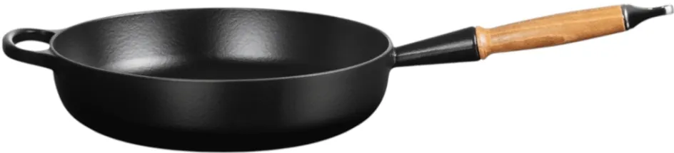 Online Le Creuset Signature Sauterpande m. Træhåndtag 28 cm, Matte Black