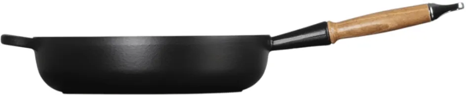 Online Le Creuset Signature Sauterpande m. Træhåndtag 28 cm, Matte Black