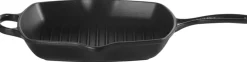 Discount Le Creuset Signature Støbejernsgrillpande 26 cm, Matte Black