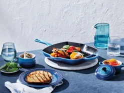 Clearance Le Creuset Signature Støbejernsgrillpande 26 cm, Azure
