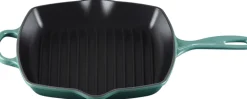 Outlet Le Creuset Signature Støbejernsgrillpande 26 cm, Bleu Riviera