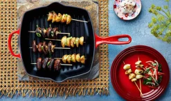Le Creuset Signature Støbejernsgrillpande 26 cm, Cerise