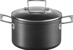 Online Toughened Non-Stick Gryde m. Glaslåg 18 cm/2,8 L, Black Gryder Og Kasseroller