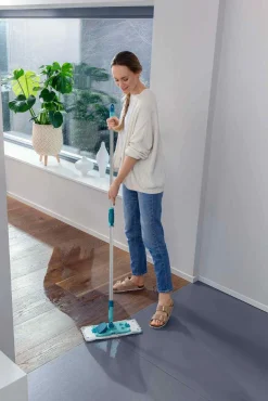 Discount Leifheit PowerClean M Gulvvasker Teleskopskaft, Turkis