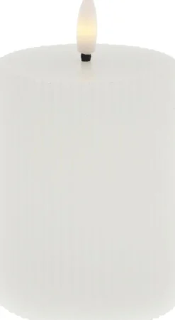 Lene Bjerre Stearinlys|Led Stearinlys > Lillia Bloklys LED ?7,5xH10 cm,
