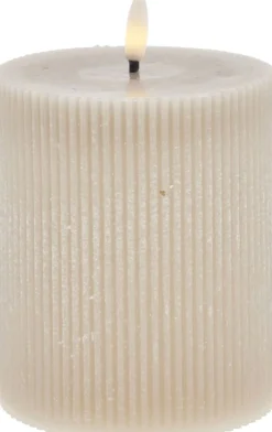 Lene Bjerre Stearinlys|Led Stearinlys > Lillia Bloklys LED ?10xH12 cm,