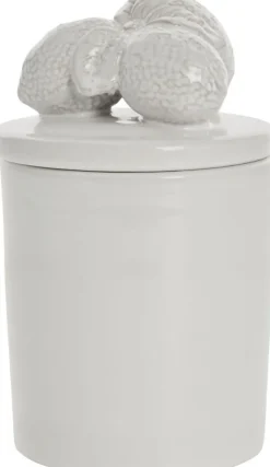 Outlet Limone Krukke H16 cm, Hvid Småopbevaring Og Organisering