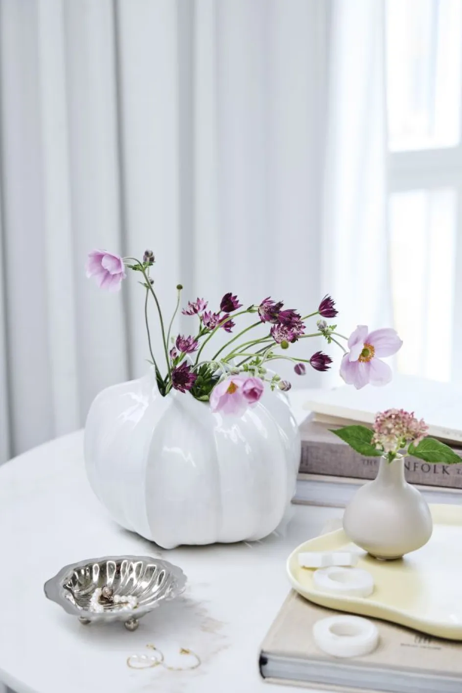 New Lene Bjerre Jinna Vase H17 cm, Hvid