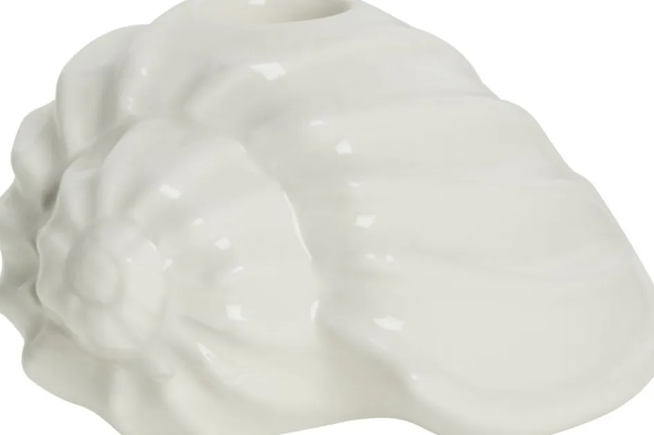 New Lene Bjerre Shellille Lysestage H6 cm, Hvid
