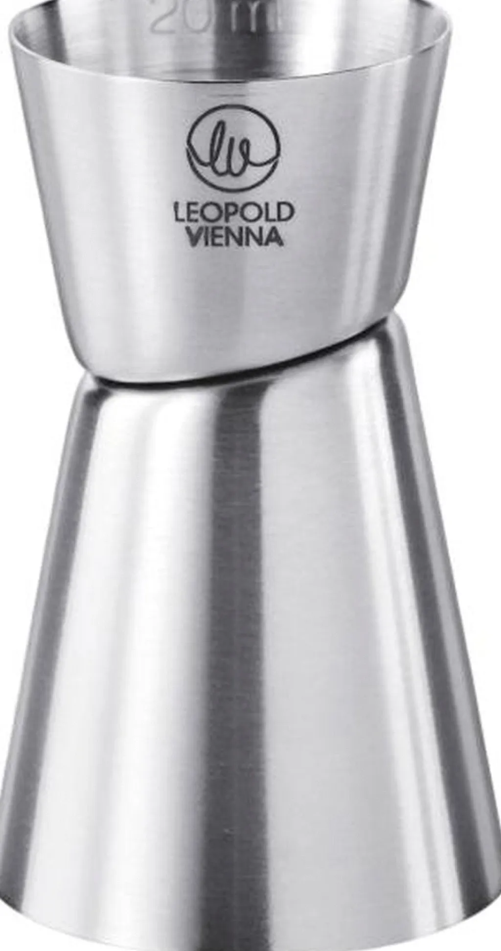 Leopold Vienna Barudstyr > Målebæger 20/40 ml, Rustfrit Stål