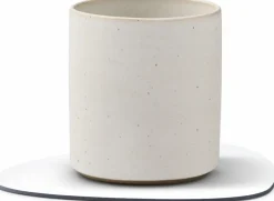 Lind DNA Curve Recycled Læder Glasbrik 11x13 cm, Nupo Pure White