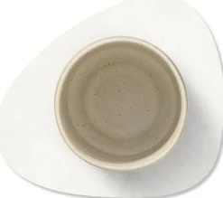 Lind DNA Curve Recycled Læder Glasbrik 11x13 cm, Nupo Pure White