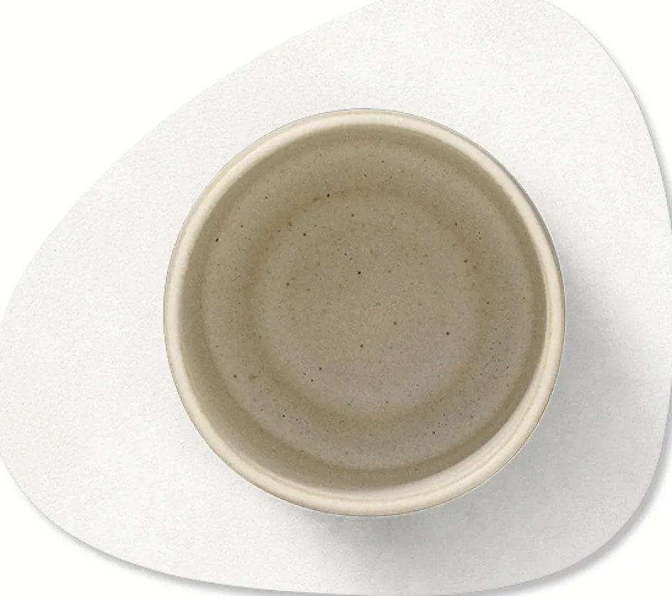 Lind DNA Curve Recycled Læder Glasbrik 11x13 cm, Nupo Pure White