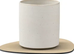 Hot Lind DNA Curve Recycled Læder Glasbrik 11x13 cm, Nupo Sand