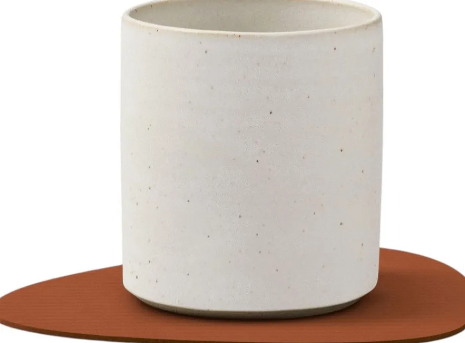 Hot Lind DNA Curve Recycled Læder Glasbrik 11x13 cm, Corduroy Rust
