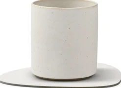 Discount Lind DNA Curve Recycled Læder Glasbrik 11x13 cm, Corduroy Pure White